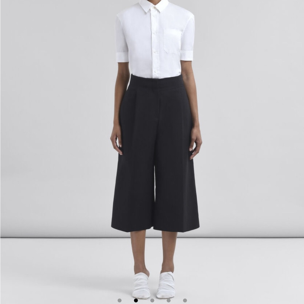 Marni High waisted cotton cady Bermuda trousers